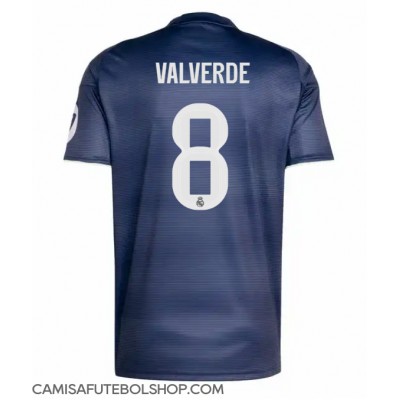 Camisa de time de futebol Real Madrid Federico Valverde #8 Replicas 2º Equipamento 2025-26 Manga Curta Camisa de time de futebol Real Madrid Federico Valverde #8 Replicas 2º Equipamento 2025-26 Manga Curta